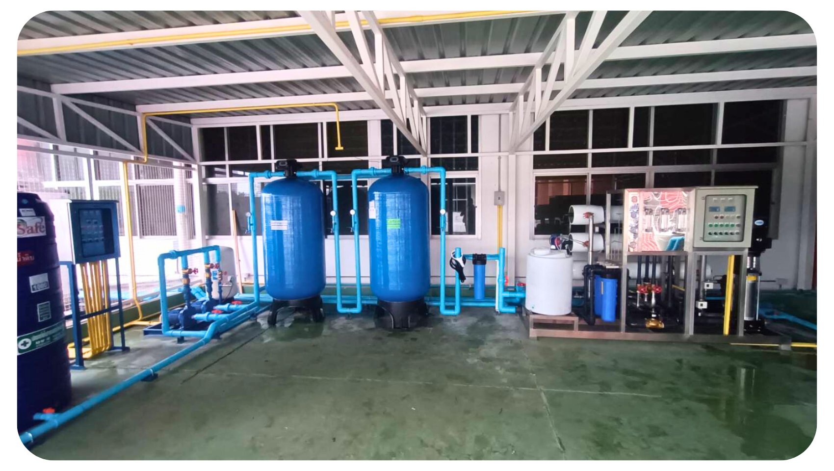 ระบบผลิต Softener และ RO ที่ใช้ในระบบน้ำดื่ม