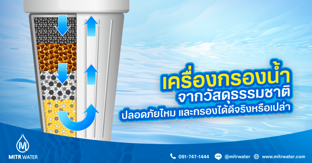 เครื่องกรองน้ำจากววัสดุธรรมชาติ