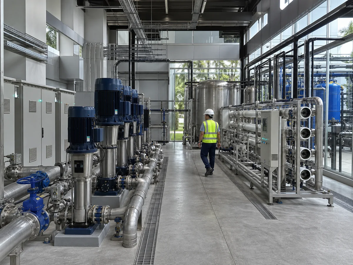 ภาพจำลองระบบน้ำแบบสำรองหลายชุดสำหรับ Data Center