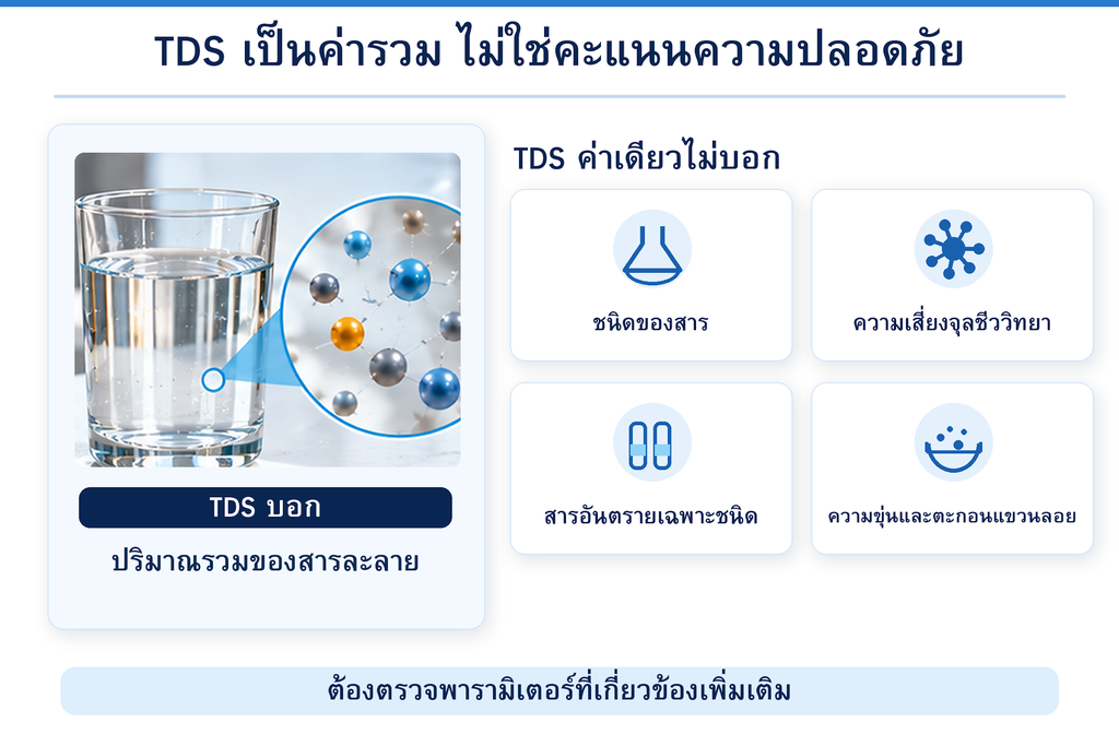 TDS เป็นค่ารวม ไม่ใช่คะแนนความปลอดภัย